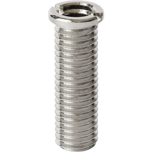 Glänzende Edelstahl Hohlschraube für Spülen-Siphons, mit Gewinde und Schlitzkopf.