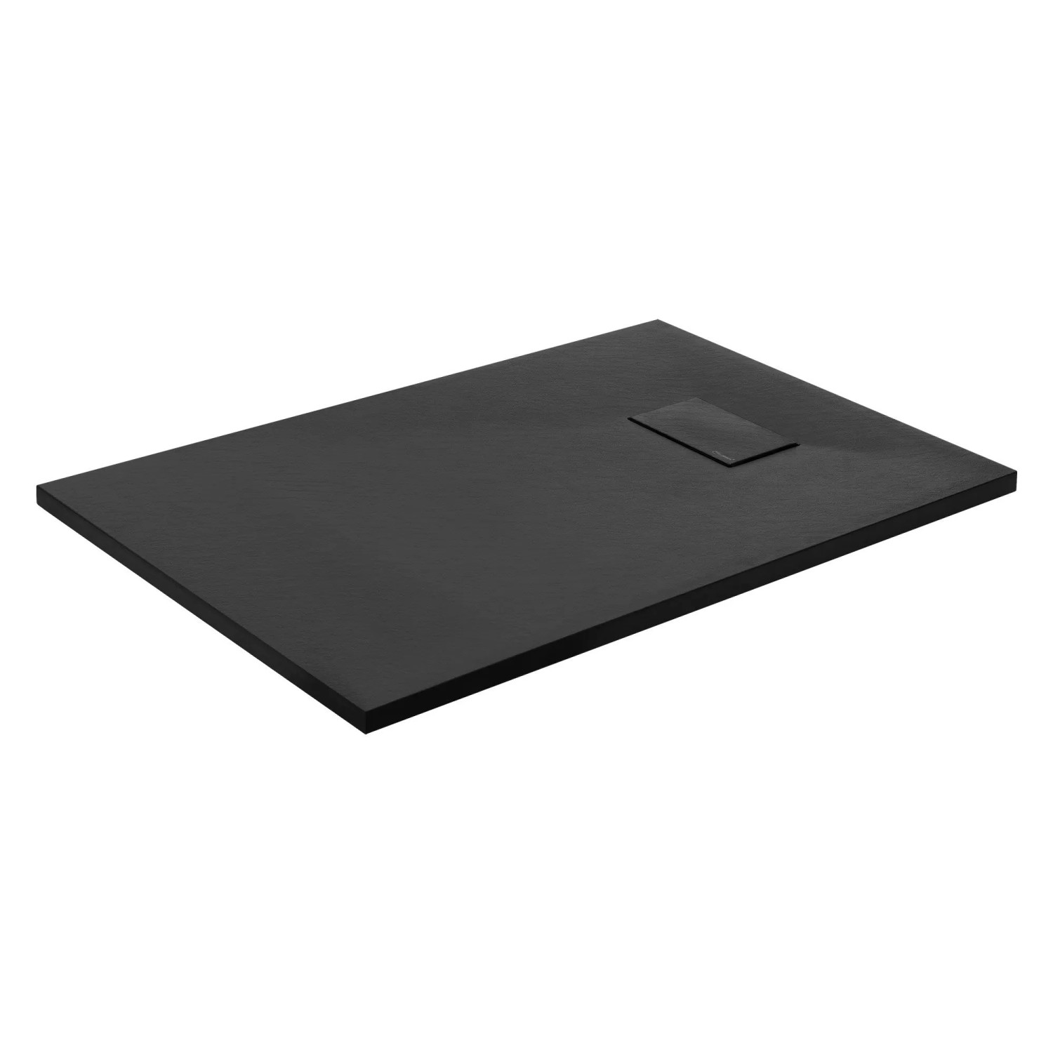 LuxeBath Duschwanne 100x70 cm Schwarz aus SMC Höhe 30mm Schiefer-Optik günstig online kaufen