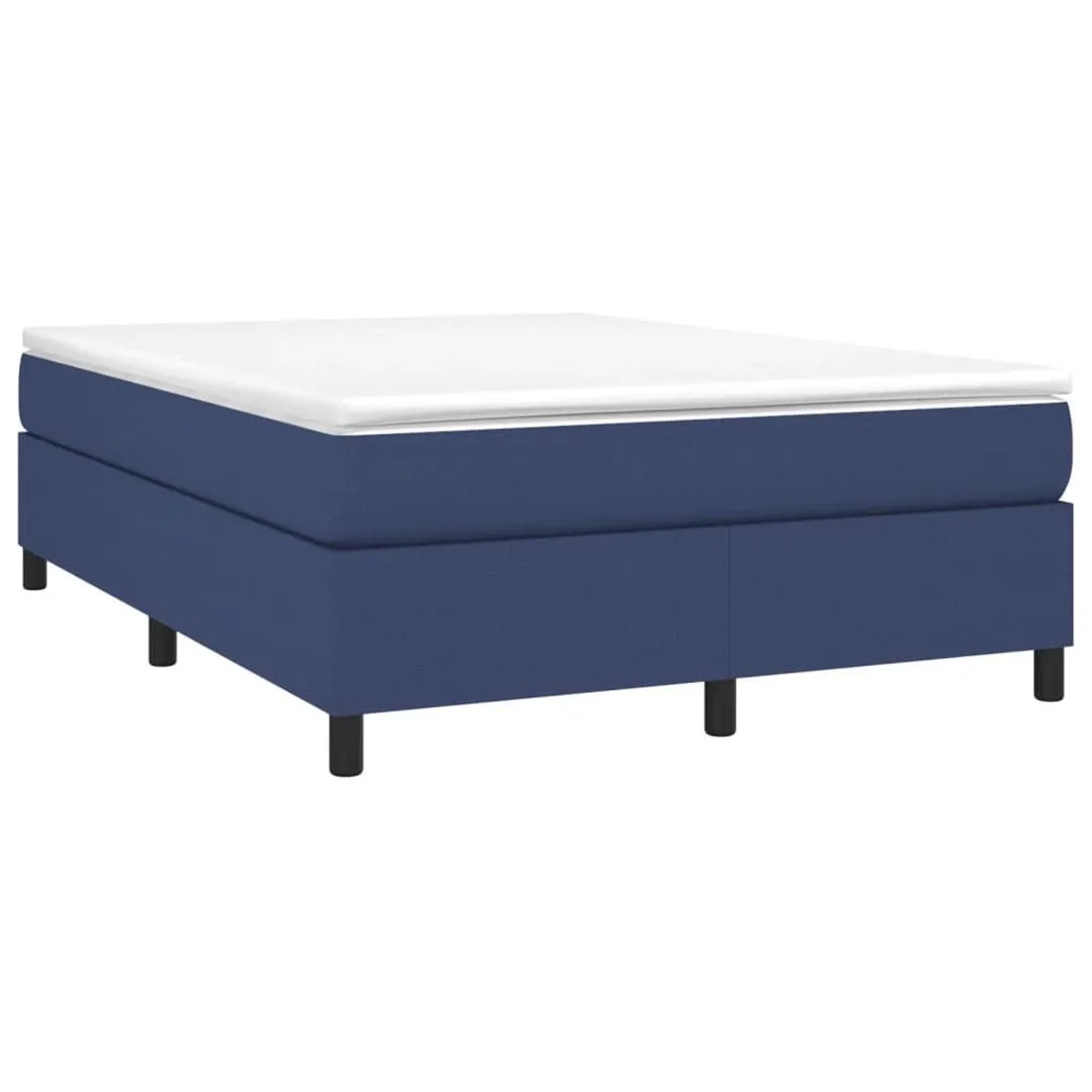 vidaXL Boxspringbett mit Matratze Blau 140x190 cm Stoff 3144421 günstig online kaufen
