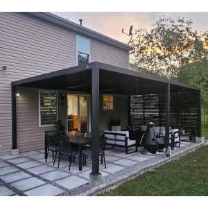 Purple Leaf Verstellbare Aluminium-Pergola Wetterschutz und UV-Schutz für Garten oder Terrasse