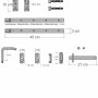 Beschläge für Gartentor Skagen Lux, Detailansicht mit Maßen.