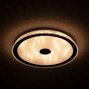 Weiße LED Deckenleuchte Shining Magic, 40 W, mit Glitzer-Effekt und Fernbedienung.