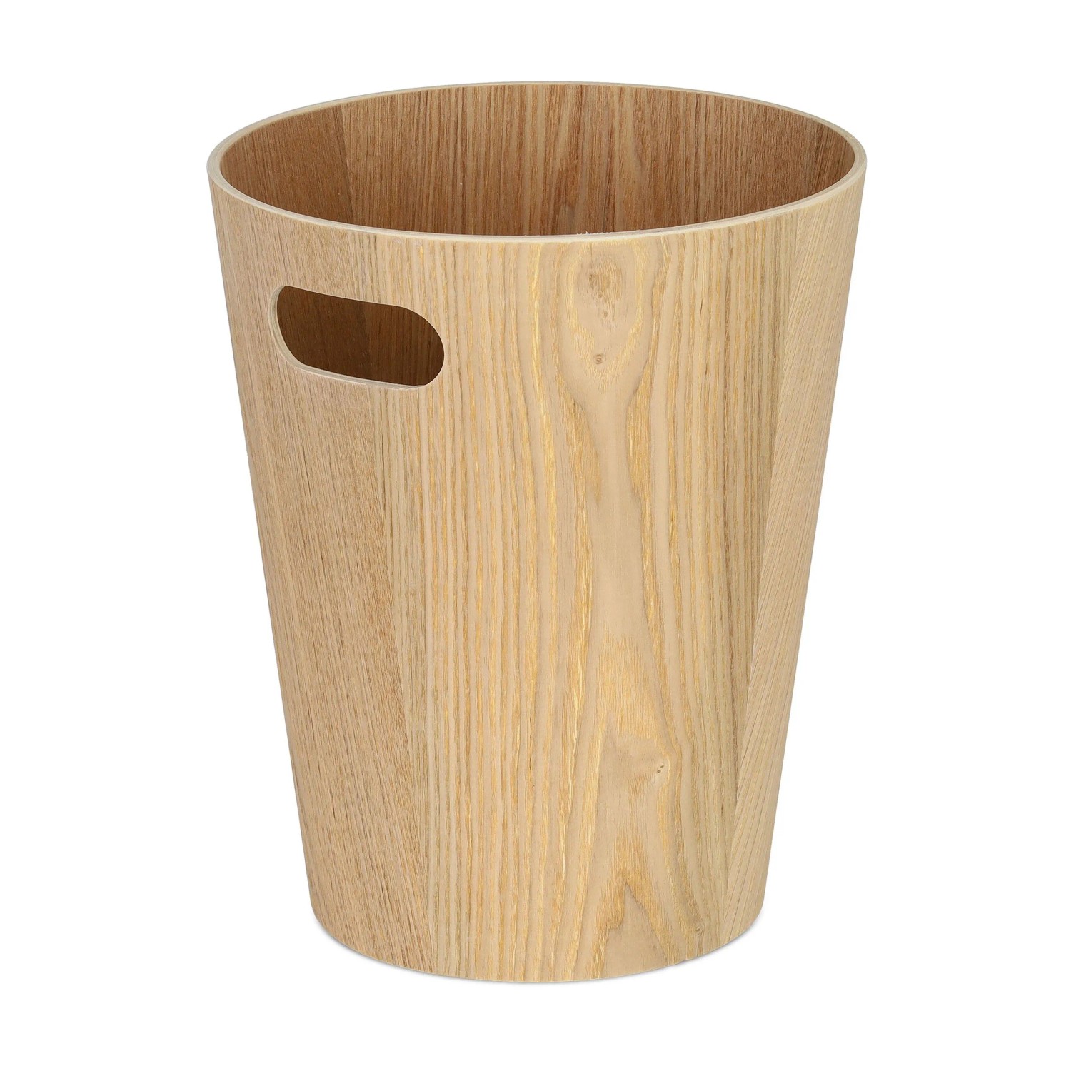 Relaxdays Papierkorb Pappelholz Natur Offen 28 cm x 23 cm 530 g