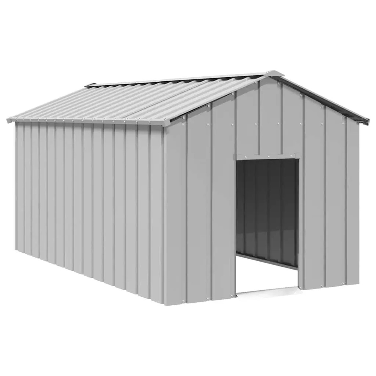 vidaXL Hundehütte mit Dach 114x202x101 cm Verzinkter Stahl 4100922