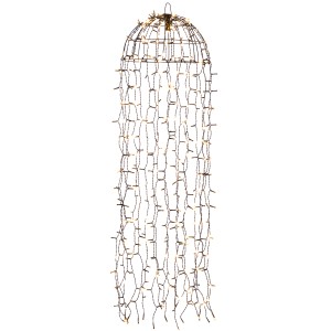 Konstsmide LED Lichtervorhang Qualle, schwarz, mit 400 warm-weißen Dioden für den Außenbereich.