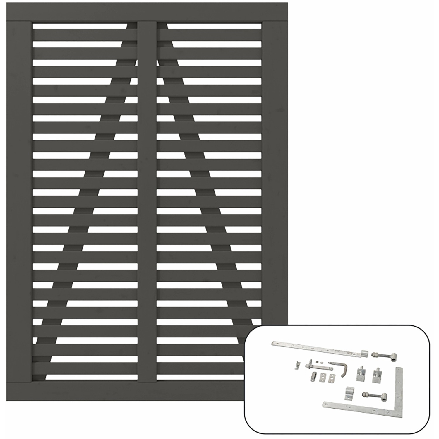 Einzeltor Harmoni Nadelholz Umbragrau 100 cm x 140 cm günstig online kaufen