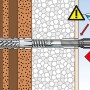 Abstandsmontagesystem Fischer Thermax 10/140 zur Befestigung in gedämmten Fassaden.
