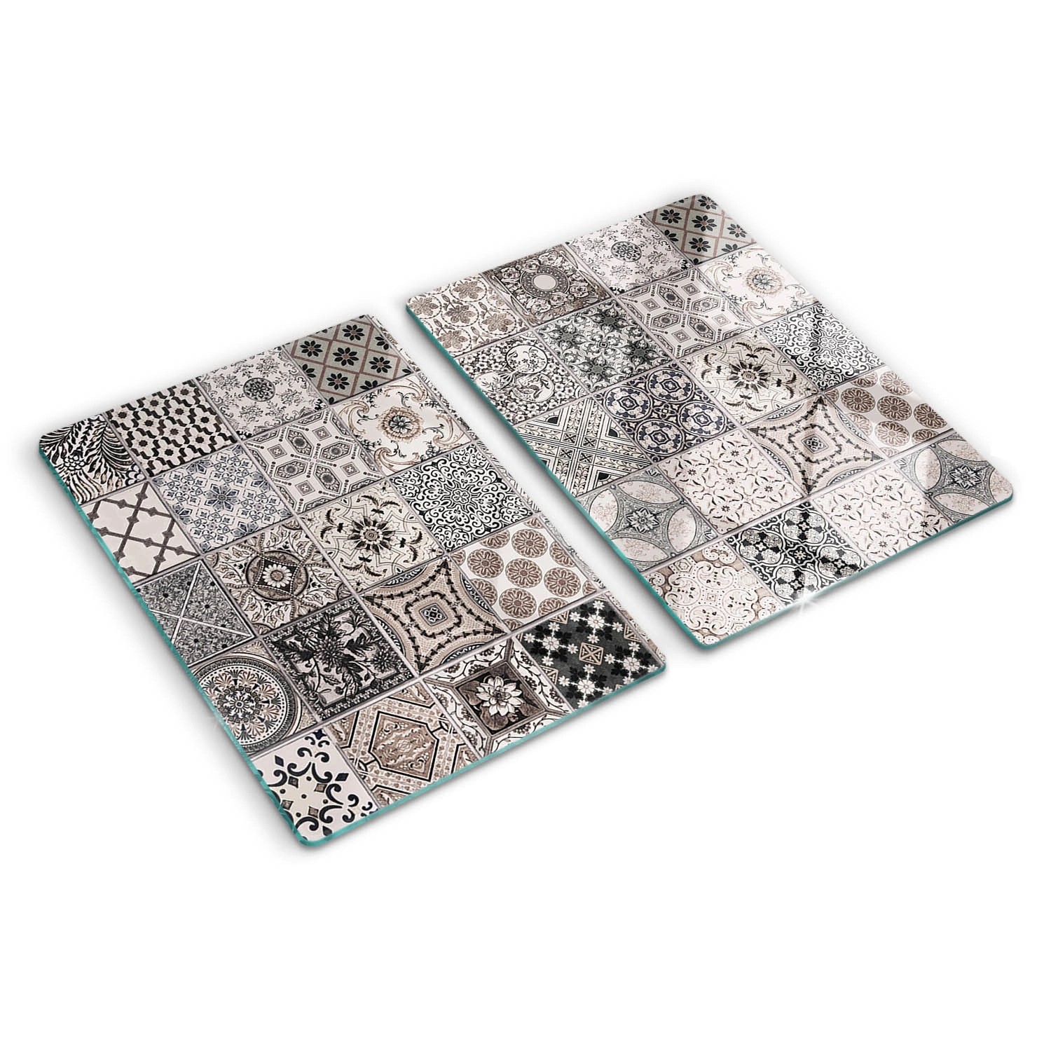 Tulup Herdabdeckplatte SET aus 2 Stück 40x52 cm Schneidebrett Glas Schutzpl günstig online kaufen
