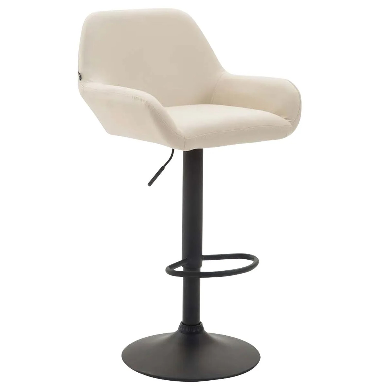 CLP Barhocker Braga Kunstleder Creme/Schwarz