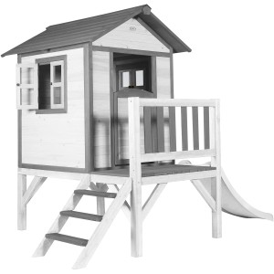 Axi Lodge XL Spielhaus mit Rutsche, aus Hemlockholz, 167x240x189 cm.