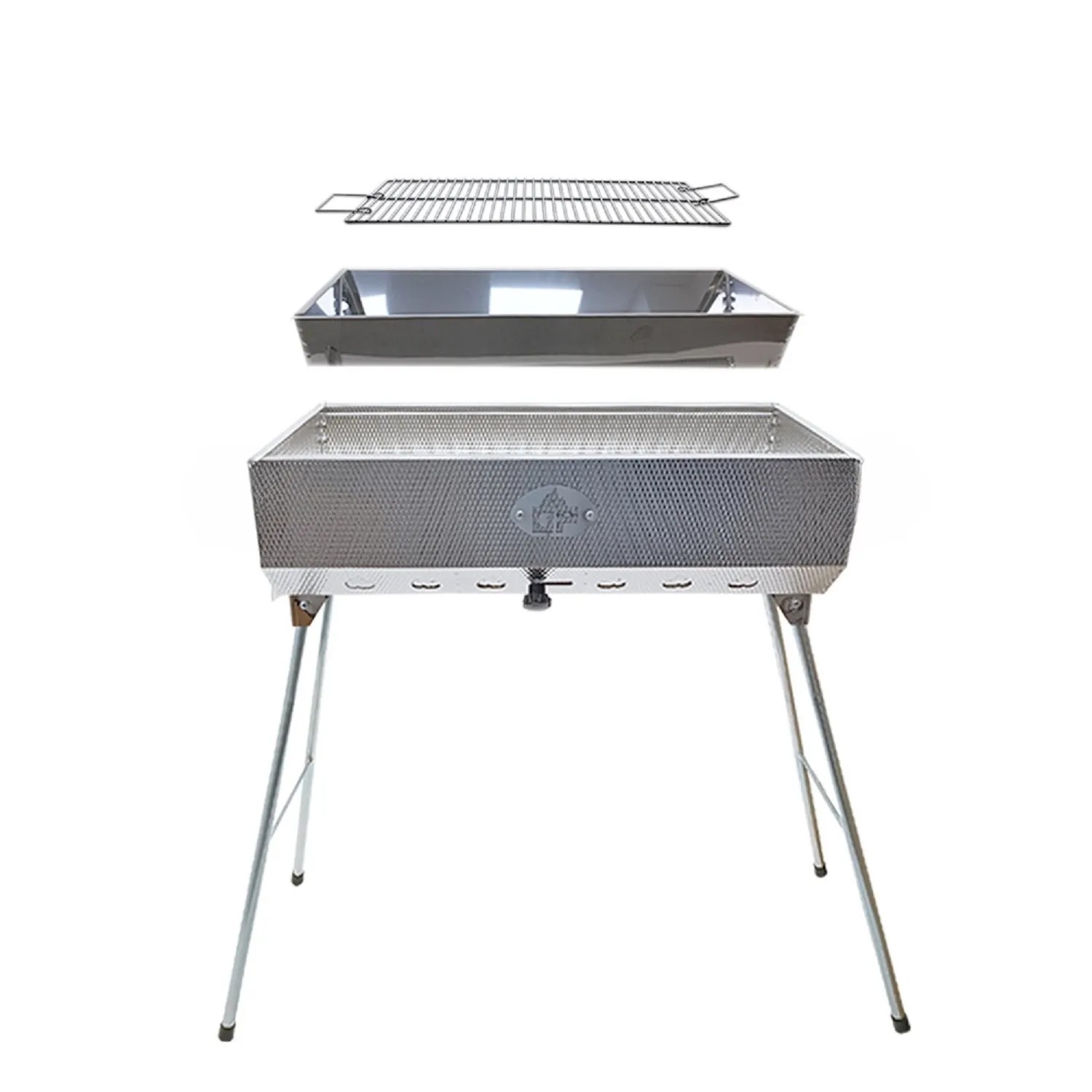 Grillpeter Mangal Taschkent Schaschlikgrill Edelstahl mit Grillrost_2