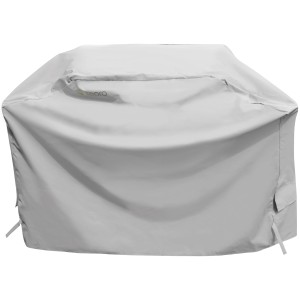 Beige tepro Abdeckhaube für große Gasgrills, 114x109,2x66,4 cm, schützt vor Wettereinflüssen.