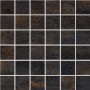 Mosaikfliese Allora Due Nero, Feinsteinzeug, anthrazit, 30x30 cm. Quadratische Optik für Bad & Küche.