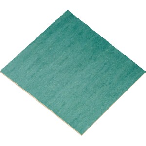 Grüne Dichtungsplatte 100x100 mm aus Fiber für Rohrleitungen, temperaturbeständig.