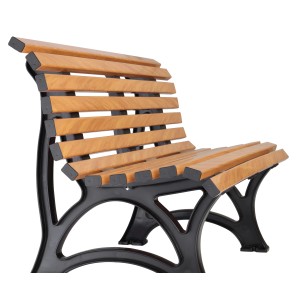 Blome-Tillmann 3er-Bank Helgoland in Holzoptik, Gartenbank für 3 Personen, wetterfest und pflegeleicht.