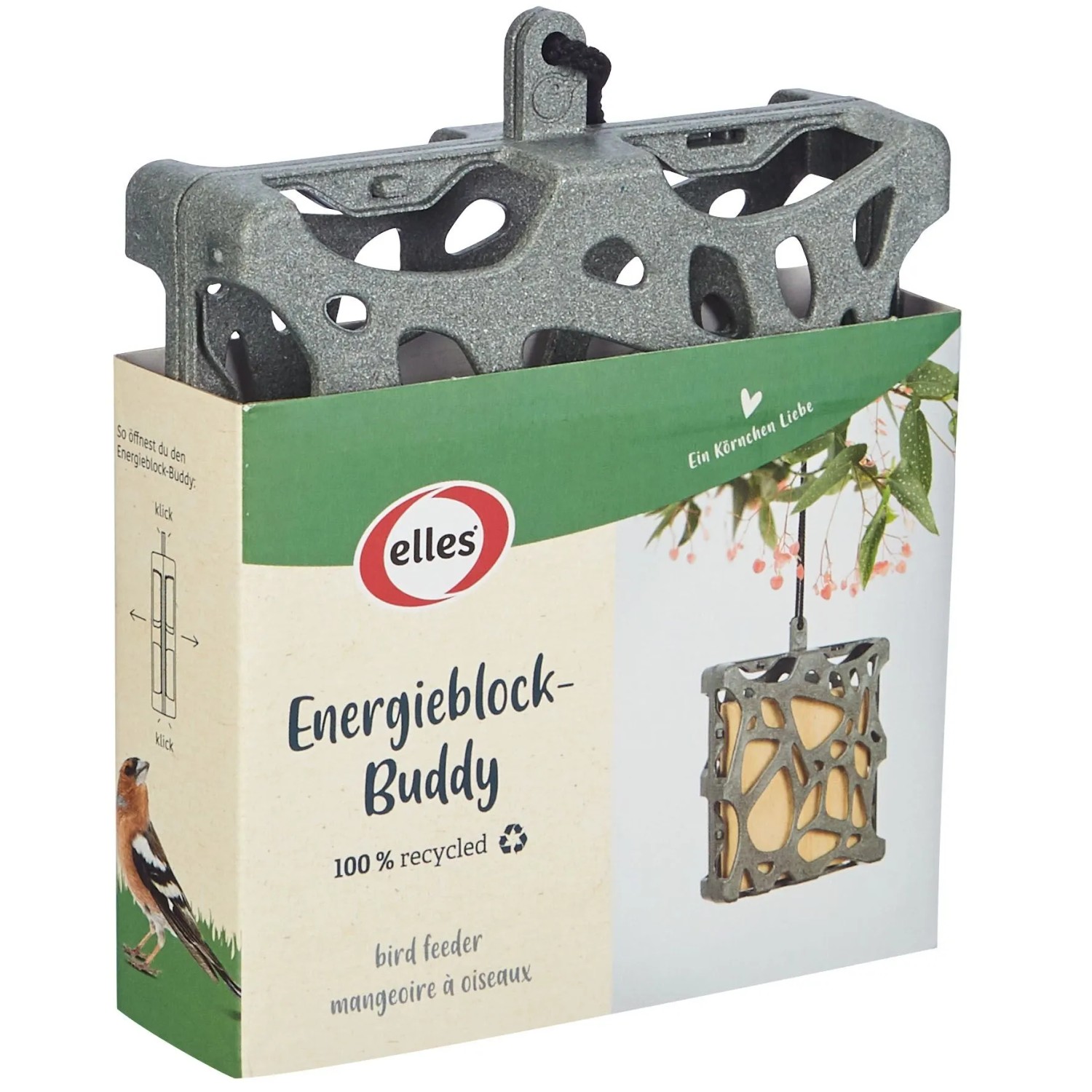 Elles Futterstation Energieblock-Buddy 13 cm x 15 cm x 4 cm