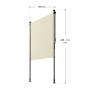 Beige Juskys Senkrechtmarkise Barbados, 100x310 cm, als Sonnen- und Sichtschutz für Balkon und Terrasse.