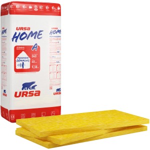 Ursa Home Trennwandplatte, 40 mm Glaswolle, gelb. Dämmstoff zur Schall- und Wärmedämmung.