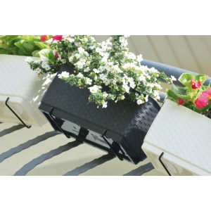 BigDean Blumenkasten Blumentopf Blumenkasten Pflanzkübel Pflanzgefäß Pflanztopf Balkonkasten ca. 49 x 16 x 17 cm L x B x H 12 Liter