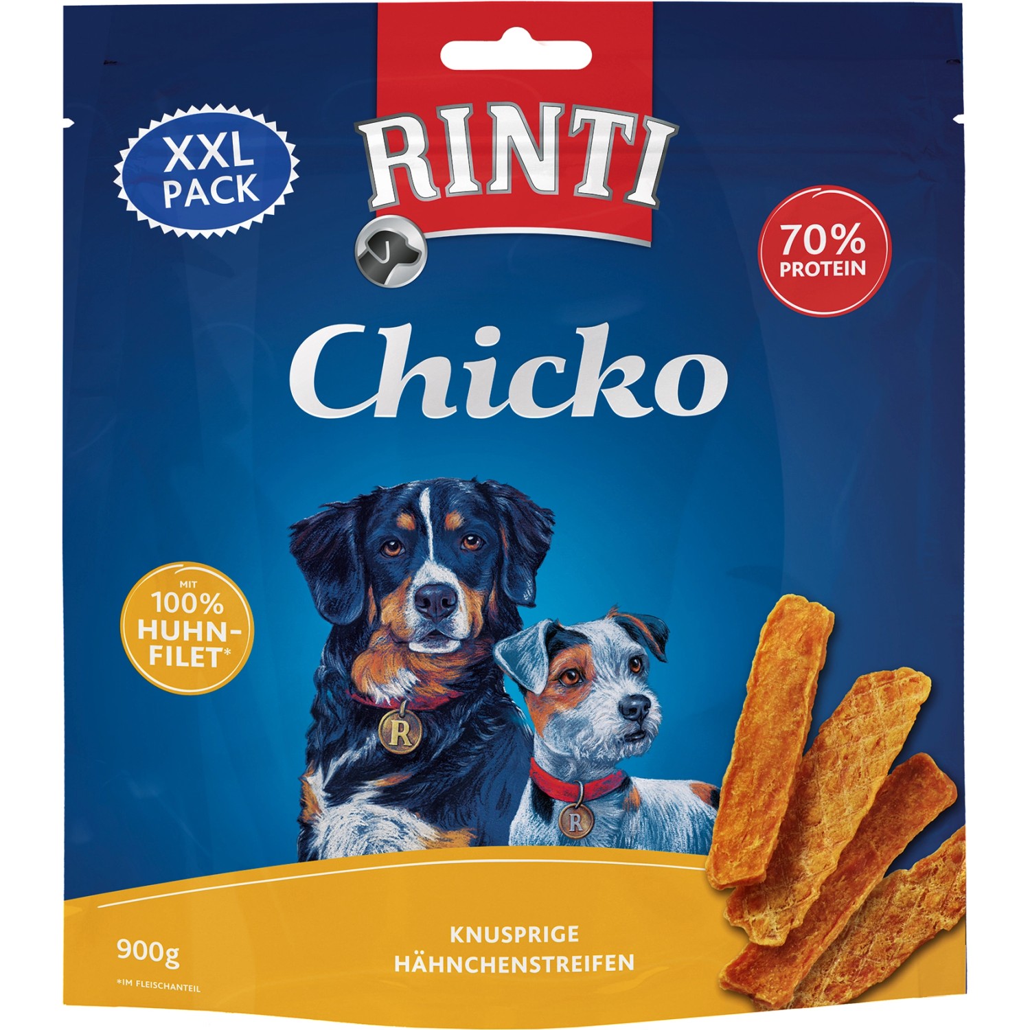 Rinti Hunde-Natursnacks Chicko Hähnchenstreifen XXL-Pack 900 g