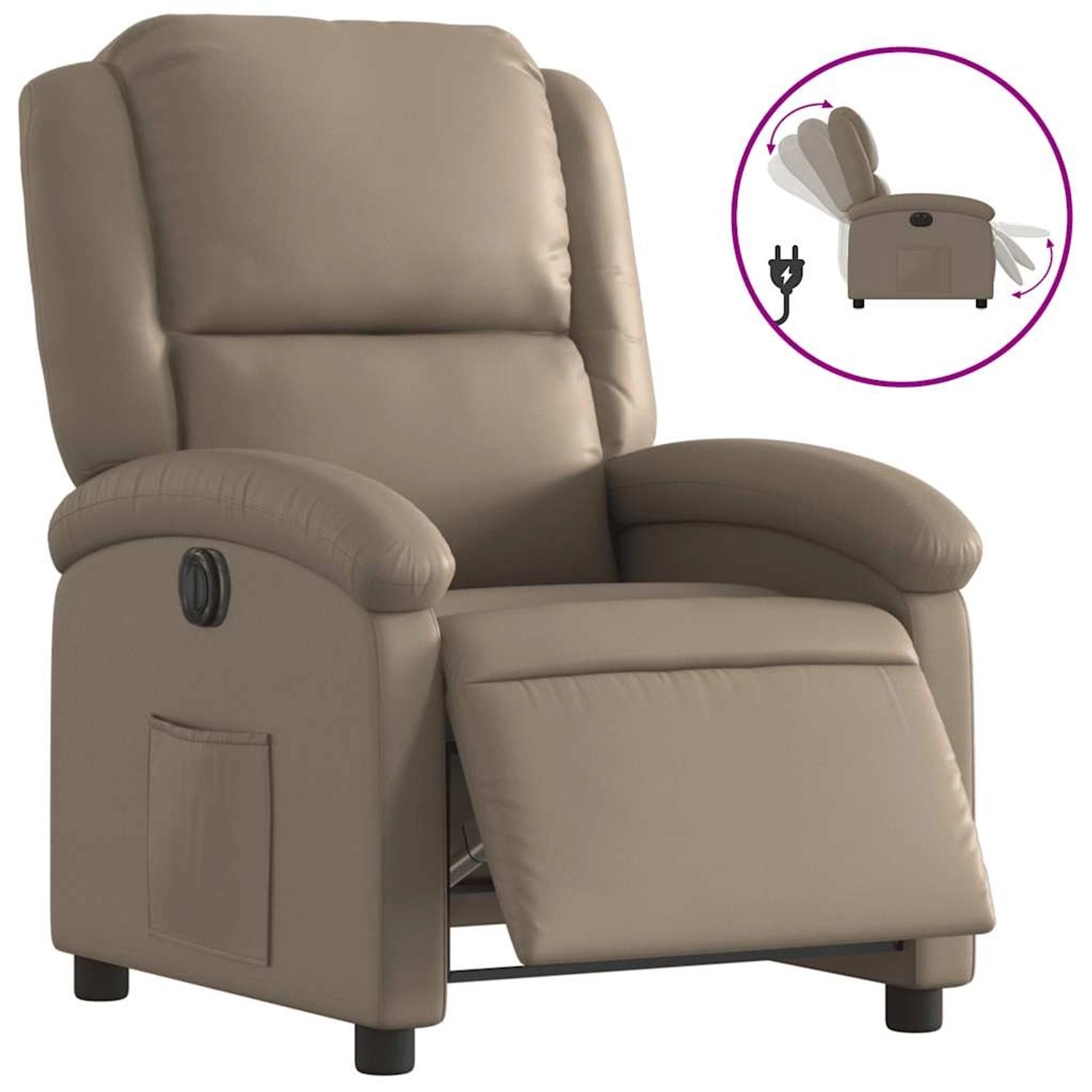 vidaXL Relaxsessel Elektrisch Cappuccino-Braun Kunstleder 3204218 günstig online kaufen
