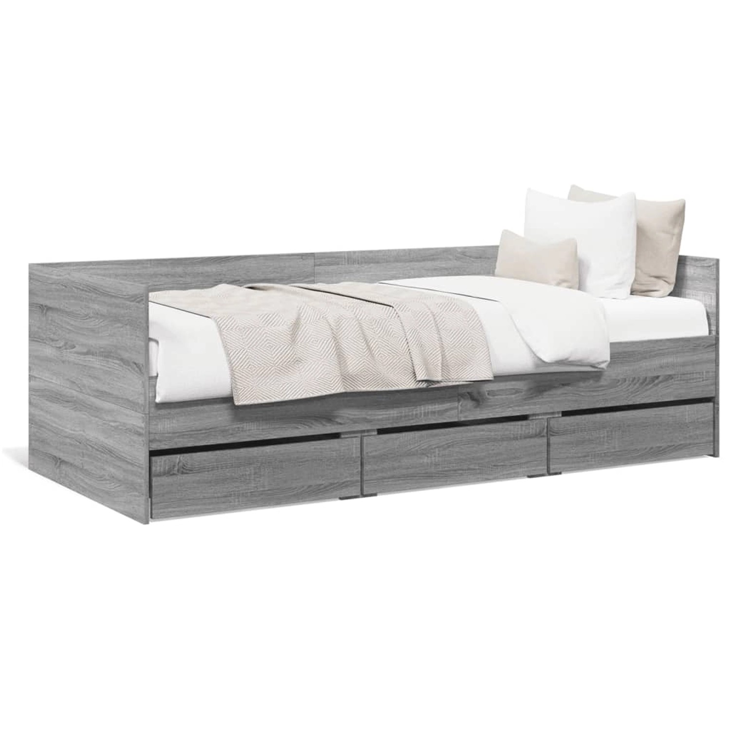 vidaXL Tagesbett mit Schubladen ohne Matratze Grau Sonoma 90x190 cm 3280830 günstig online kaufen