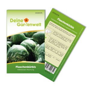 Samenpackung "Deine Gartenwelt Flaschenkürbis Mischung". Kürbissamen für Zierkürbisse.