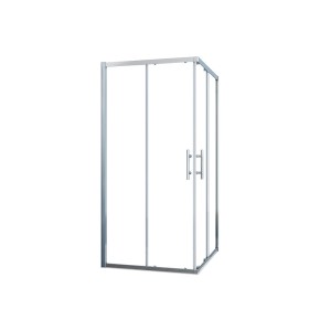 Duschparadies Duschkabine 90x90cm Eckeinstieg Duschkabinen 6mm Nano Glas Dusche Duschtür Höhe 185cm Schiebetür