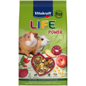 Vitakraft Life Power Meerschweinchenfutter 600g: Alleinfutter mit Apfel und Rote Bete für ein aktives Leben.