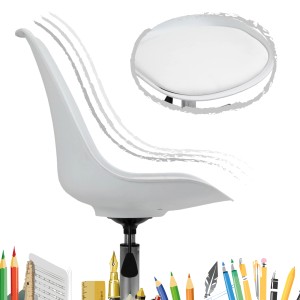 Weißer Svita Eddy Kinderschreibtischstuhl, höhenverstellbarer Drehstuhl für Kinder.