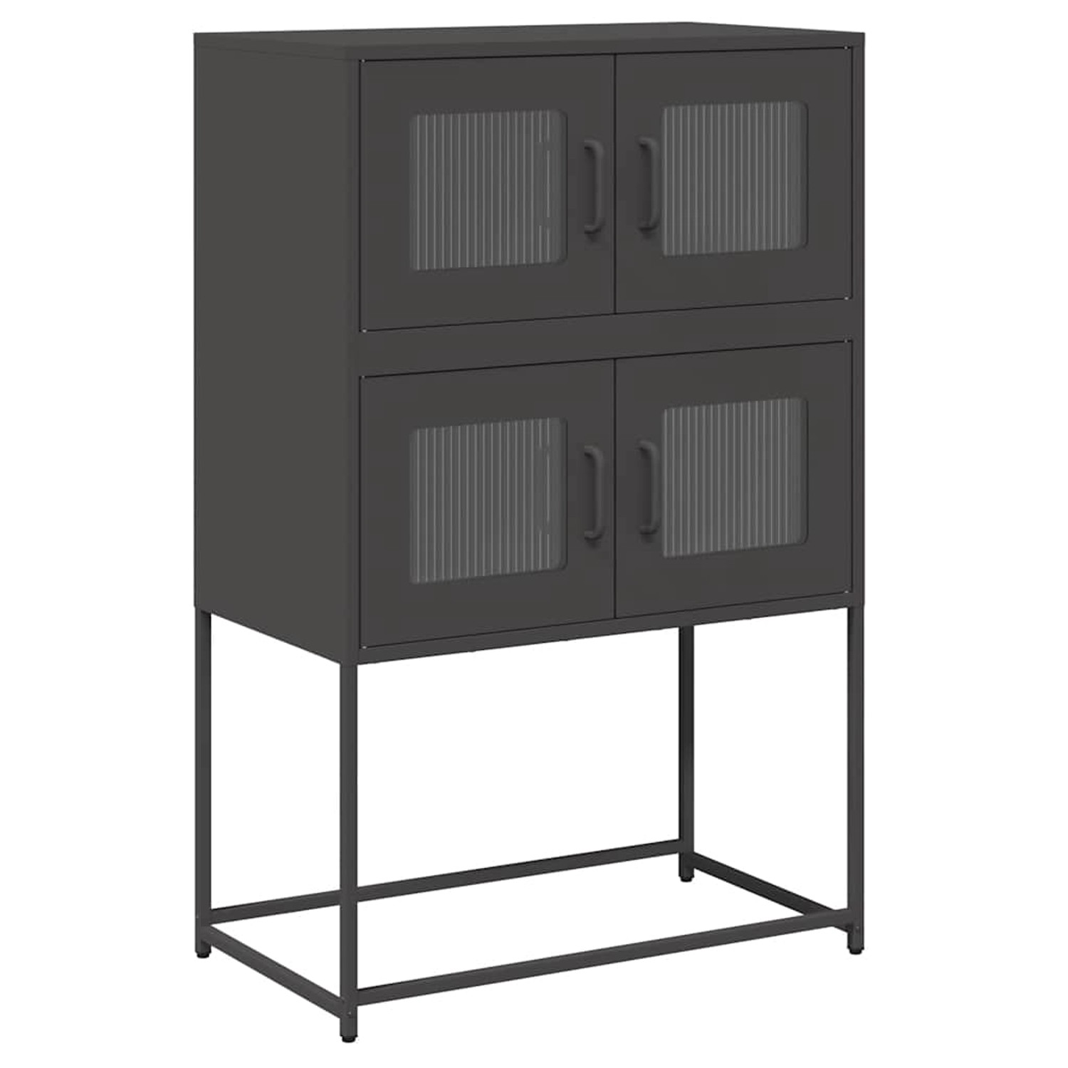 vidaXL Highboard Schwarz 68x39x107 cm Stahl 853344 günstig online kaufen