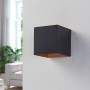 Moderne, schwarze LED Wandleuchte Zuzana aus Aluminium für den Innenbereich.