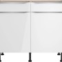 Optifit Unterschrank Arvid986, 100 cm, weiß, mit zwei Türen und Schublade. Küchenunterschrank.