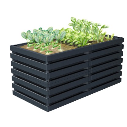 Garantia Hochbeet Skyline 161 cm x 80 cm x 75 cm Graphite Grey