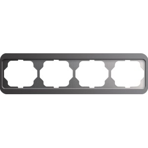 Busch-Jaeger Blindzentralscheibe Platin, 4-fach Blindabdeckung mit Tragring.