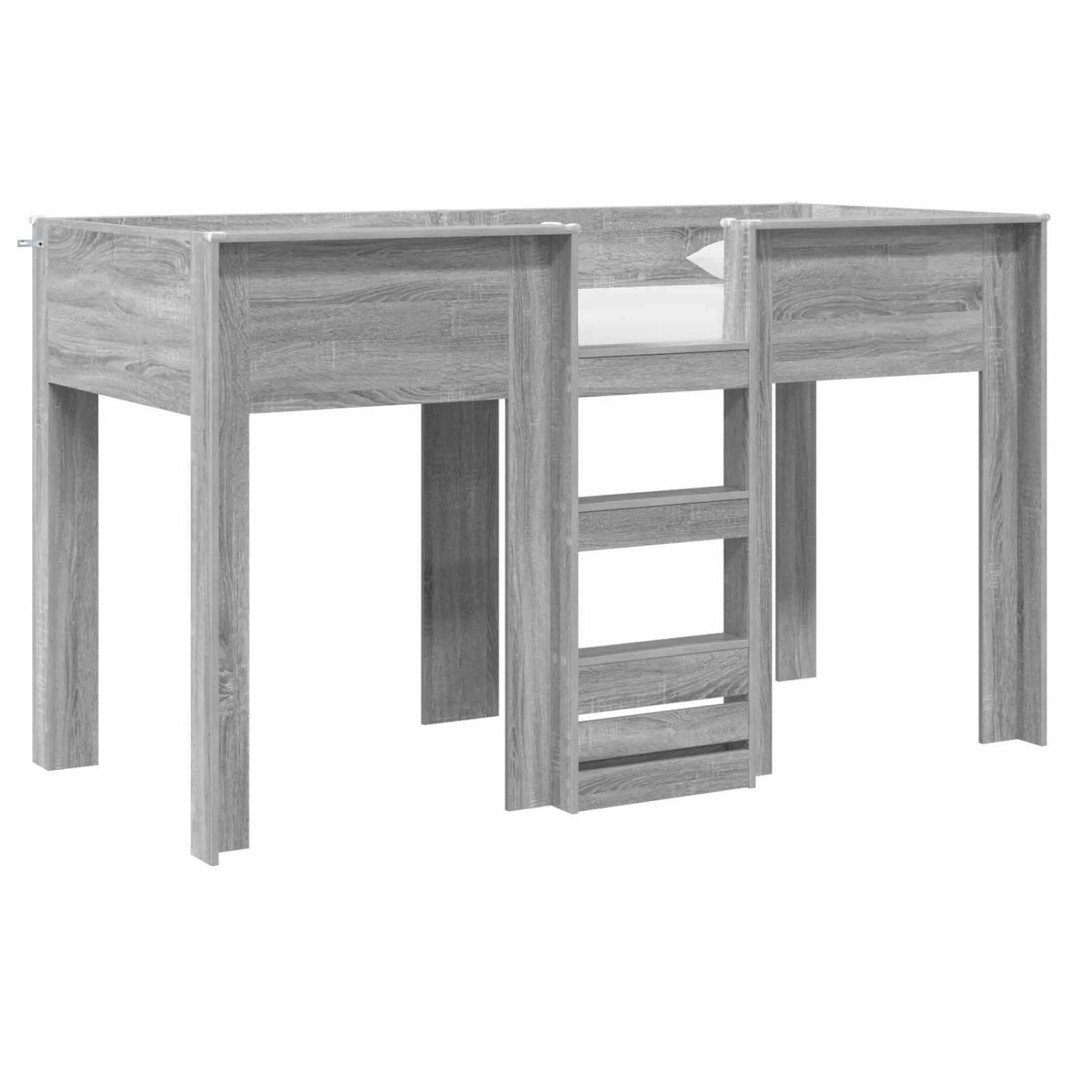 vidaXL Etagenbett für Kinder Graues Sonoma 75 x 190 cm Holzwerkstoff 3410472
