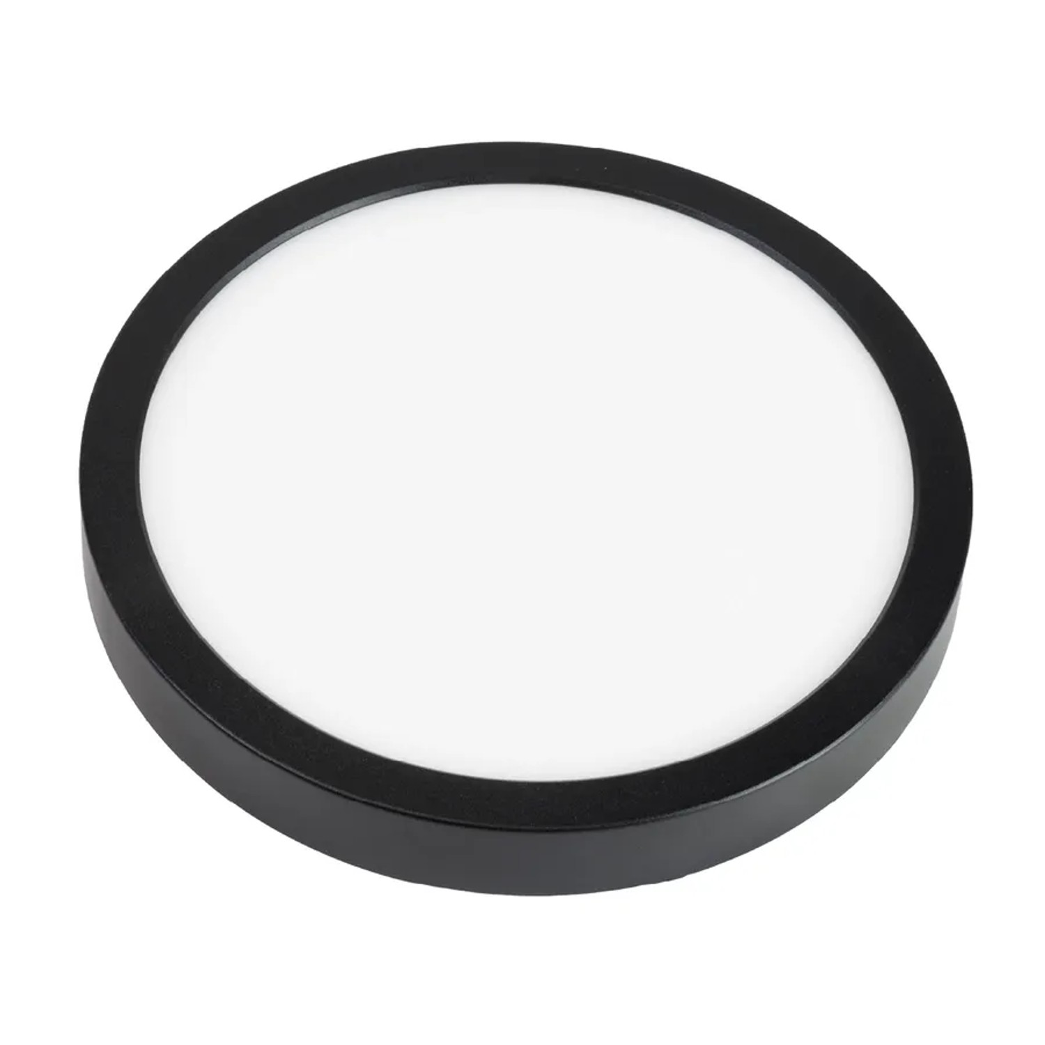 ENOVALITE LED Panel 12W 2700- 5700K Warm- Kaltweiß Dimmbar Variabler Lochausschnitt Einbauleuchte Aufbauleuchte Schwarz