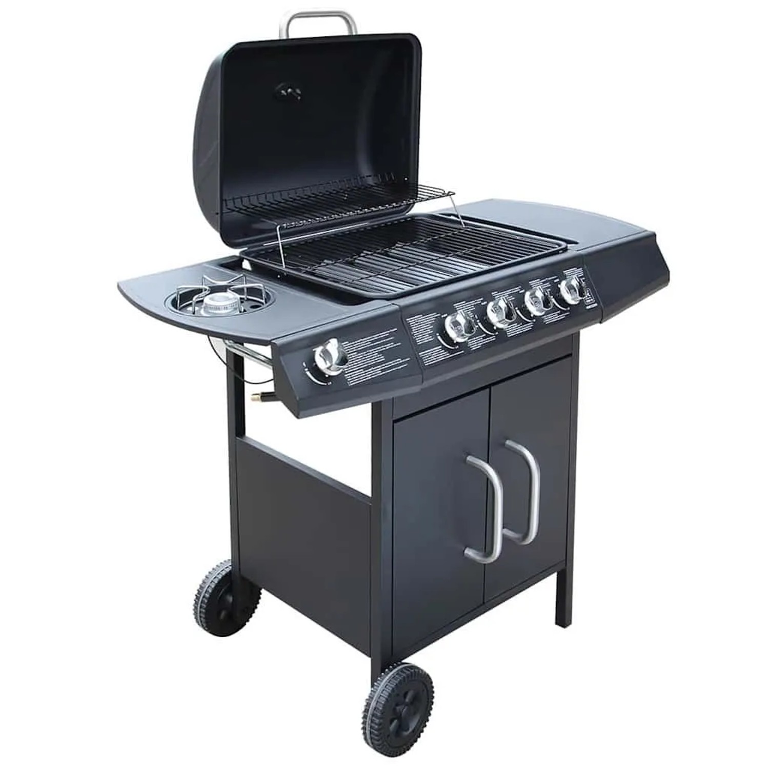vidaXL Gasgrill Brenner Schwarz 41898