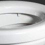 Wenko WC-Sitz Secura Comfort mit Sitzflächenerhöhung, weiße Duroplast-Ausführung.