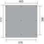 Draufsicht Weka Doppelcarport 618 mit Maßen (603x512 cm) für Planung und Aufbau.