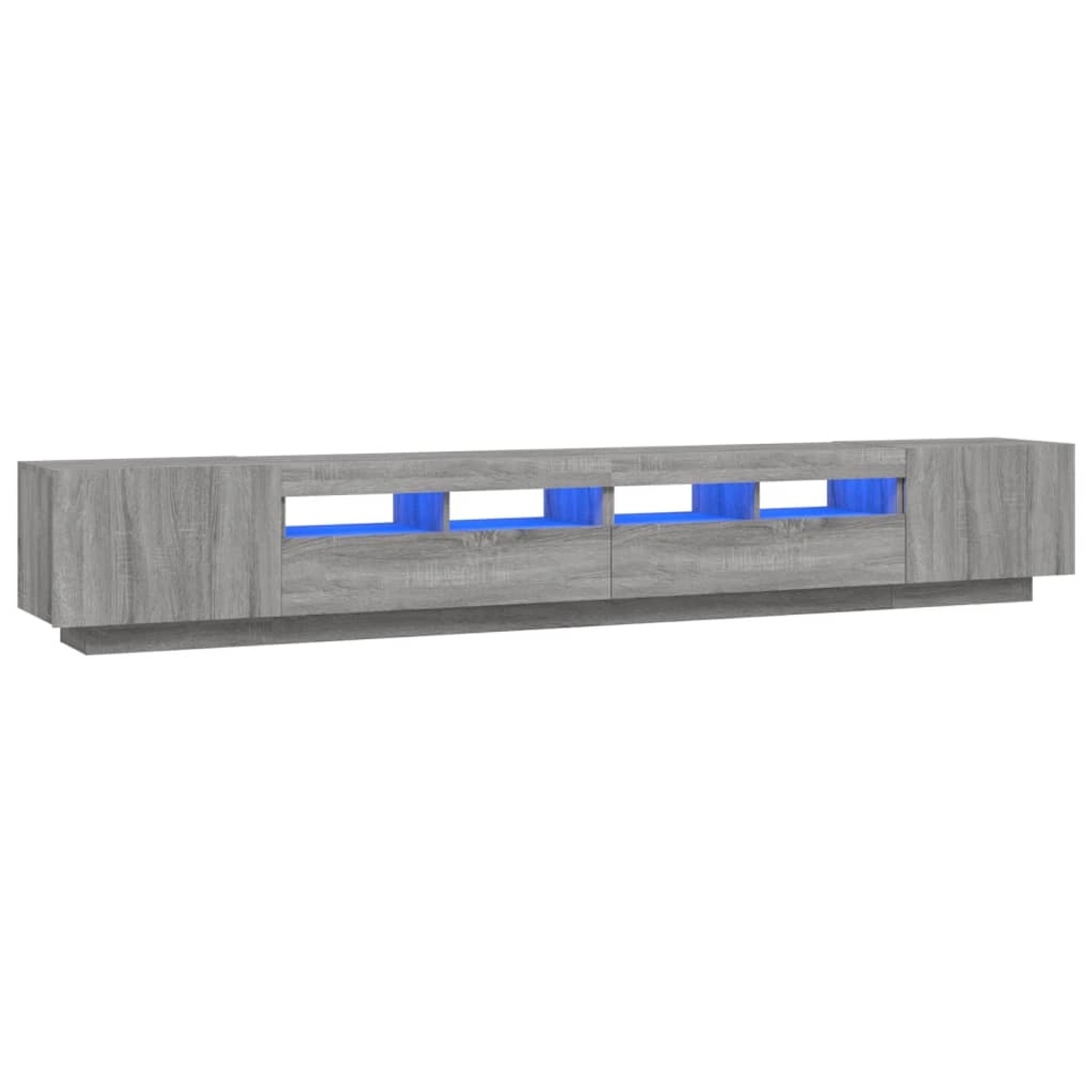 VidaXL 3-tlg. TV-Schrank-Set LED-Leuchten Grau Sonoma Holzwerkstoff 2