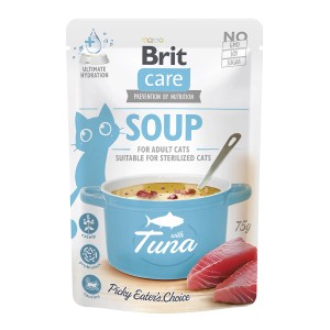Brit Care Katzensuppe Tuna, 75g Ergänzungsfutter für Katzen, getreidefrei.
