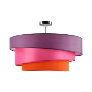 Lindby Deckenlampe Melia 9639035 Modern aus Textil 3-flammig E27 Wohnzimmerleuchte
