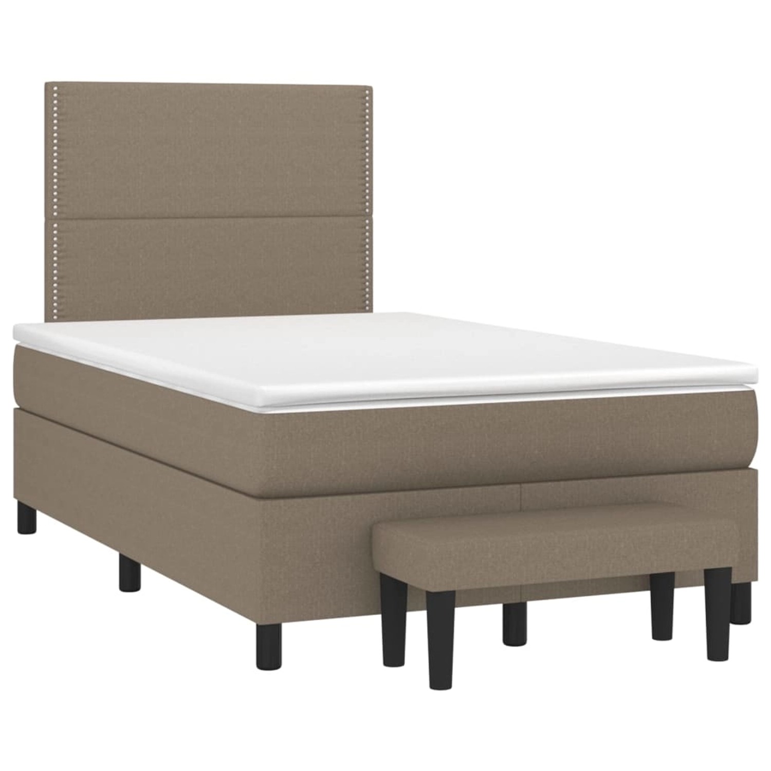 vidaXL Boxspringbett mit Matratze Taupe 120x190 cm Stoff2104554 günstig online kaufen