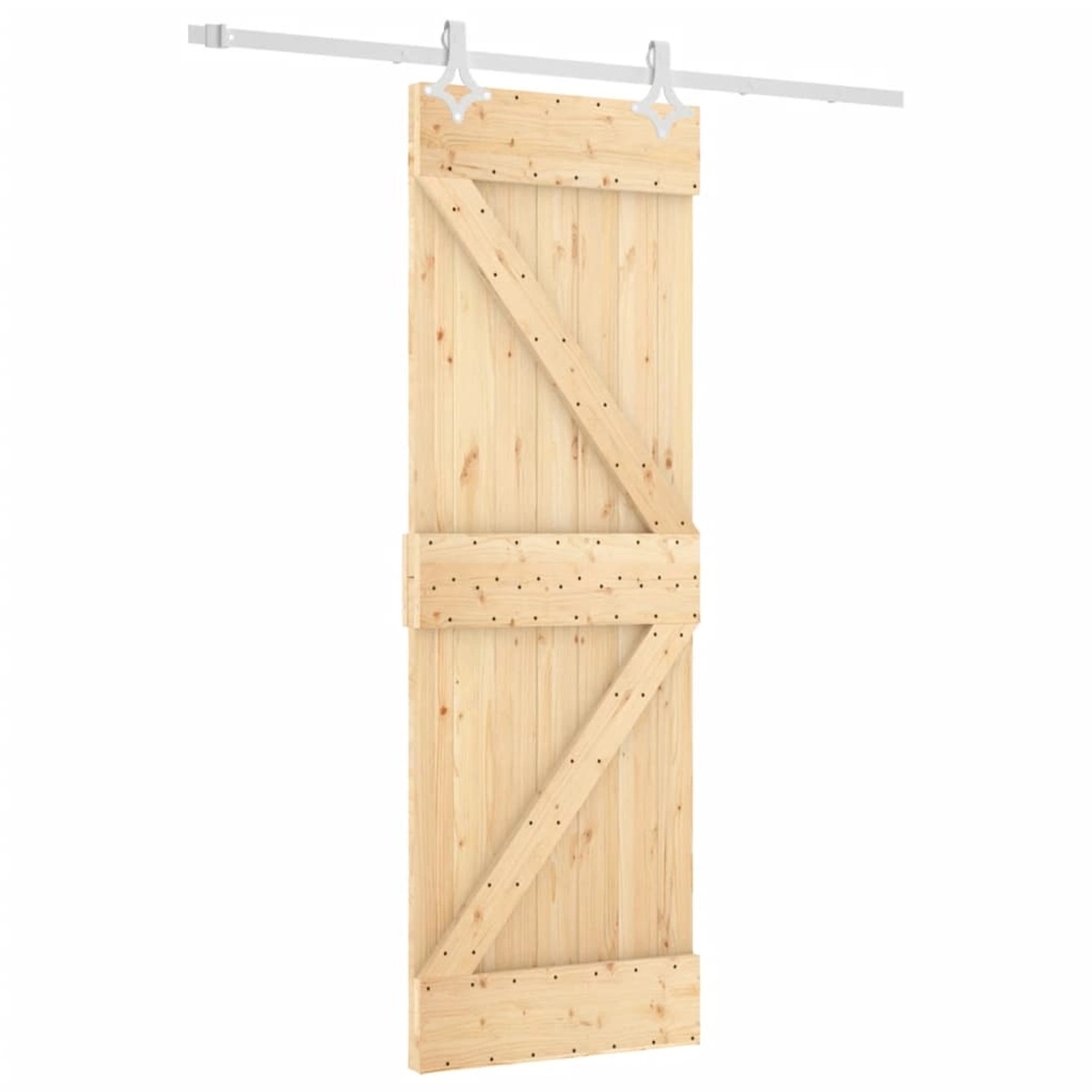 vidaXL Schiebetür mit Beschlag 70x210 cm Massivholz Kiefer 3203173 günstig online kaufen