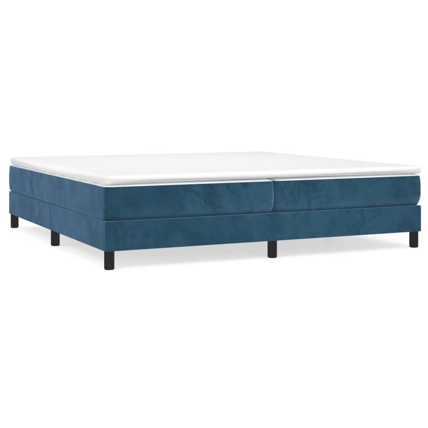 vidaXL Boxspringbett mit Matratze Dunkelblau 200x200 cm Samt 3144355 günstig online kaufen