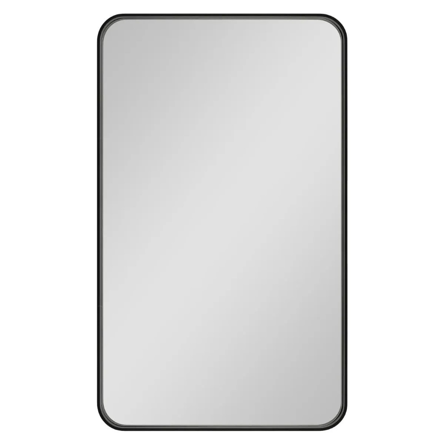 Swiss Aqua Technologies Badezimmerspiegel 60x80CM Rechteckig Aluminiumrahmen Vertikal Horizontal Schwarz