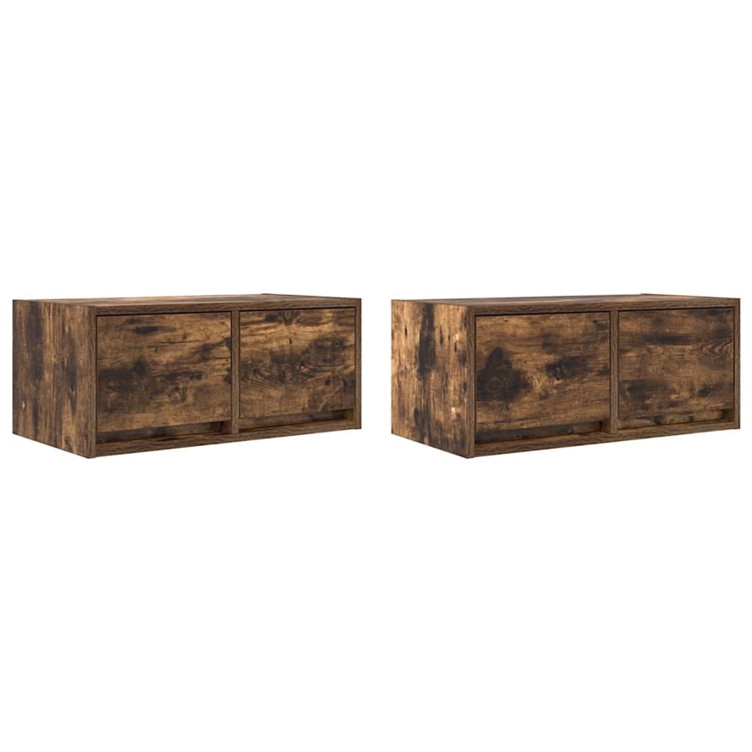 vidaXL TV-Schränke 2 Stk Räuchereiche 60x31x25,5 cm Holzwerkstoff 861499 günstig online kaufen