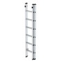 PROREGAL 2-teilige Sprossen-Schiebeleiter aus Aluminium, 2x6 Sprossen ohne Traverse.