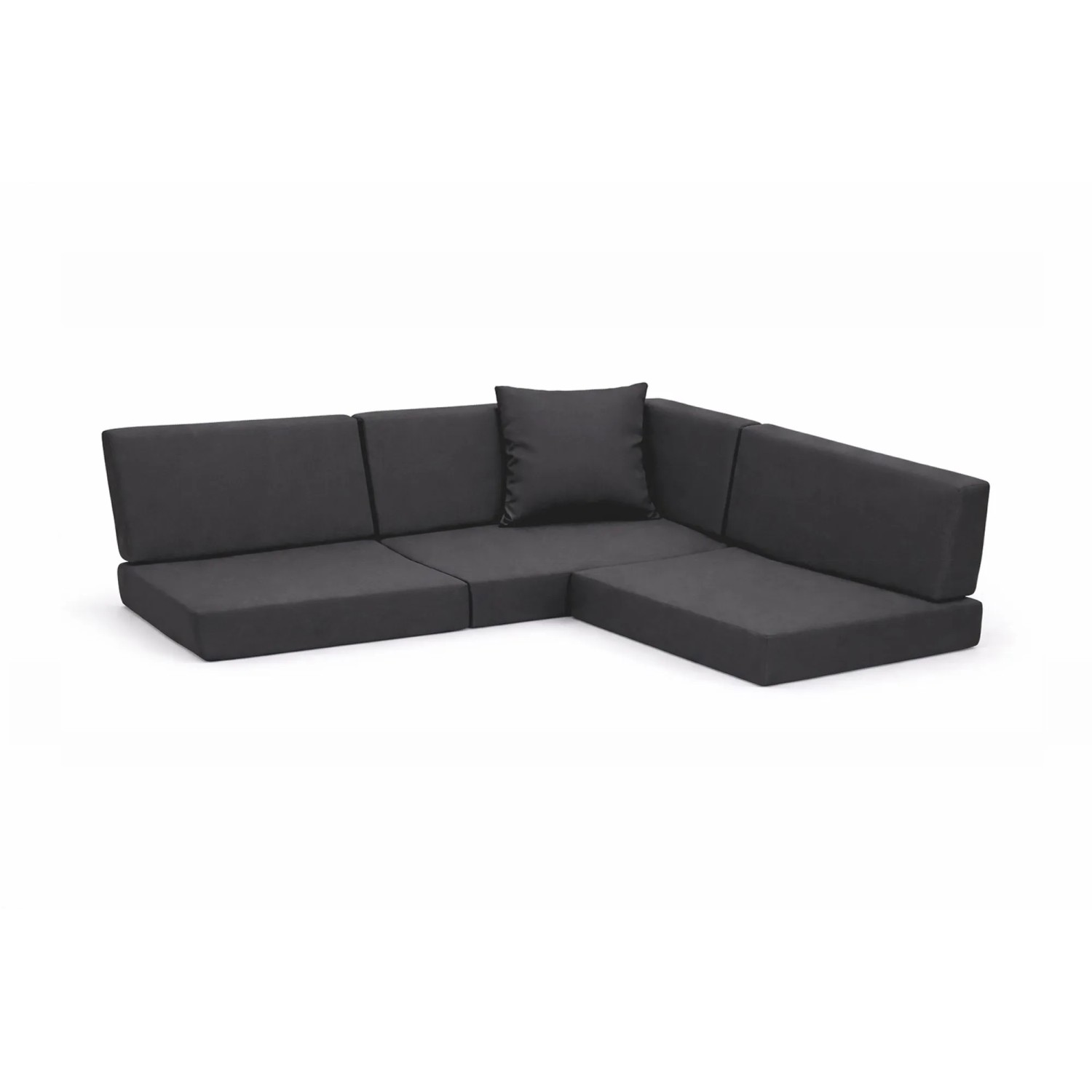 Setgarden Large Palettenkissen 8er Set Outdoor 120x60x10cm Sitzkissen + Rückenkissen 120x40x10cm 1tlg Anthrazit